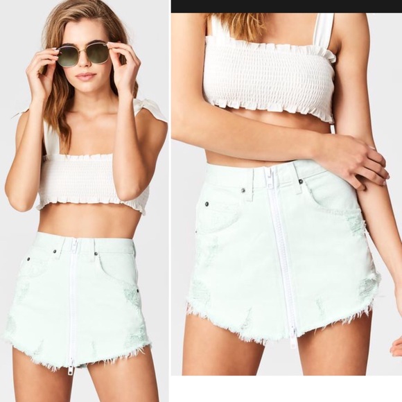 LF Dresses & Skirts - New! Price FIRM!LF/Carmar zipper up denim NWT